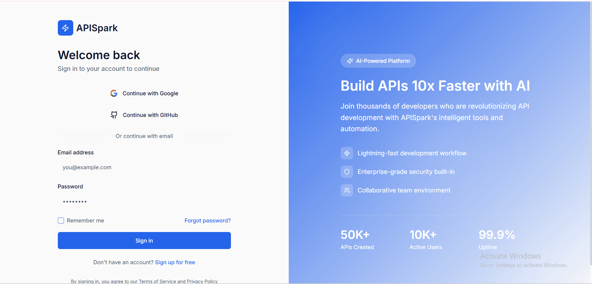 APIspark – Drag & Drop API Builder interface view 2