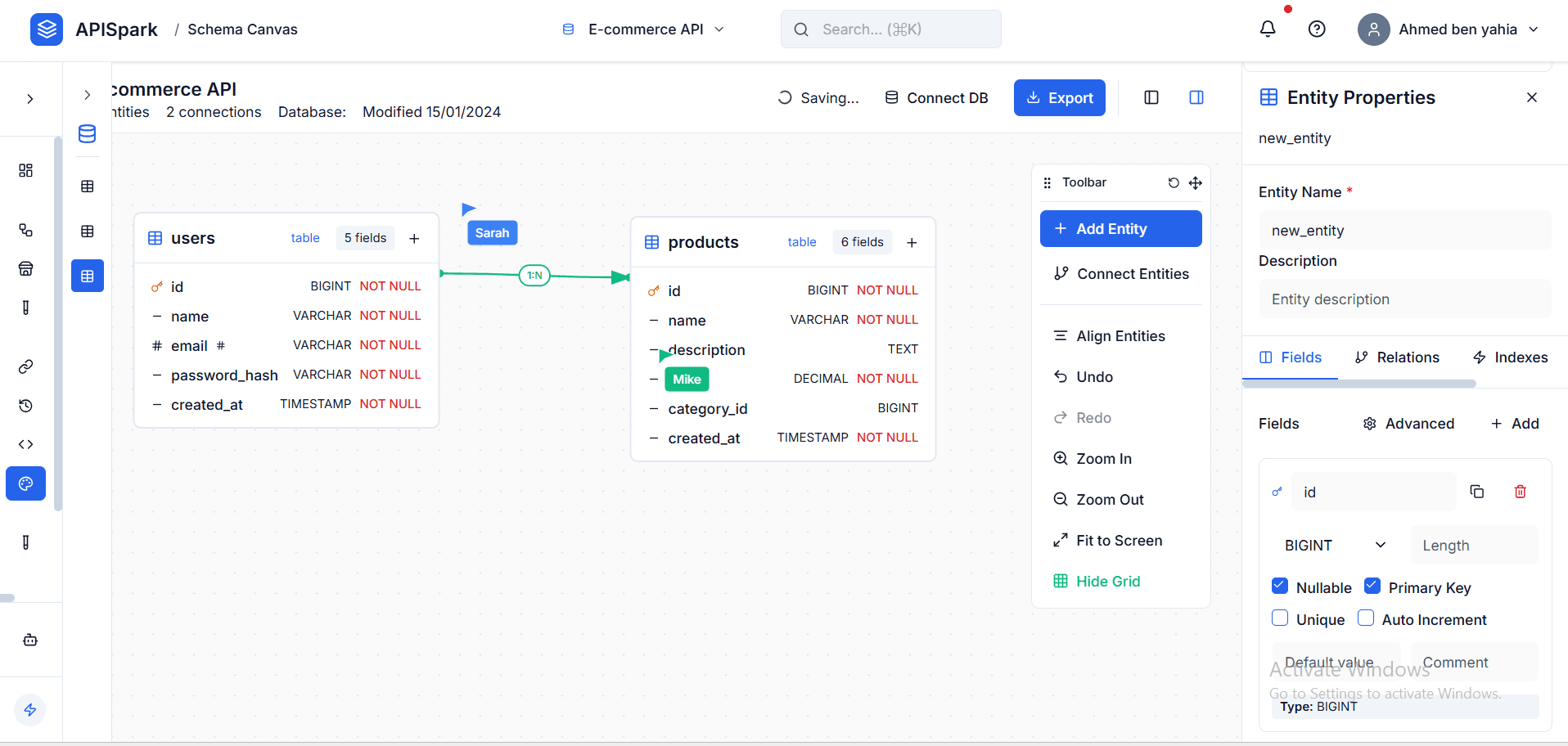 APIspark – Drag & Drop API Builder interface view 1