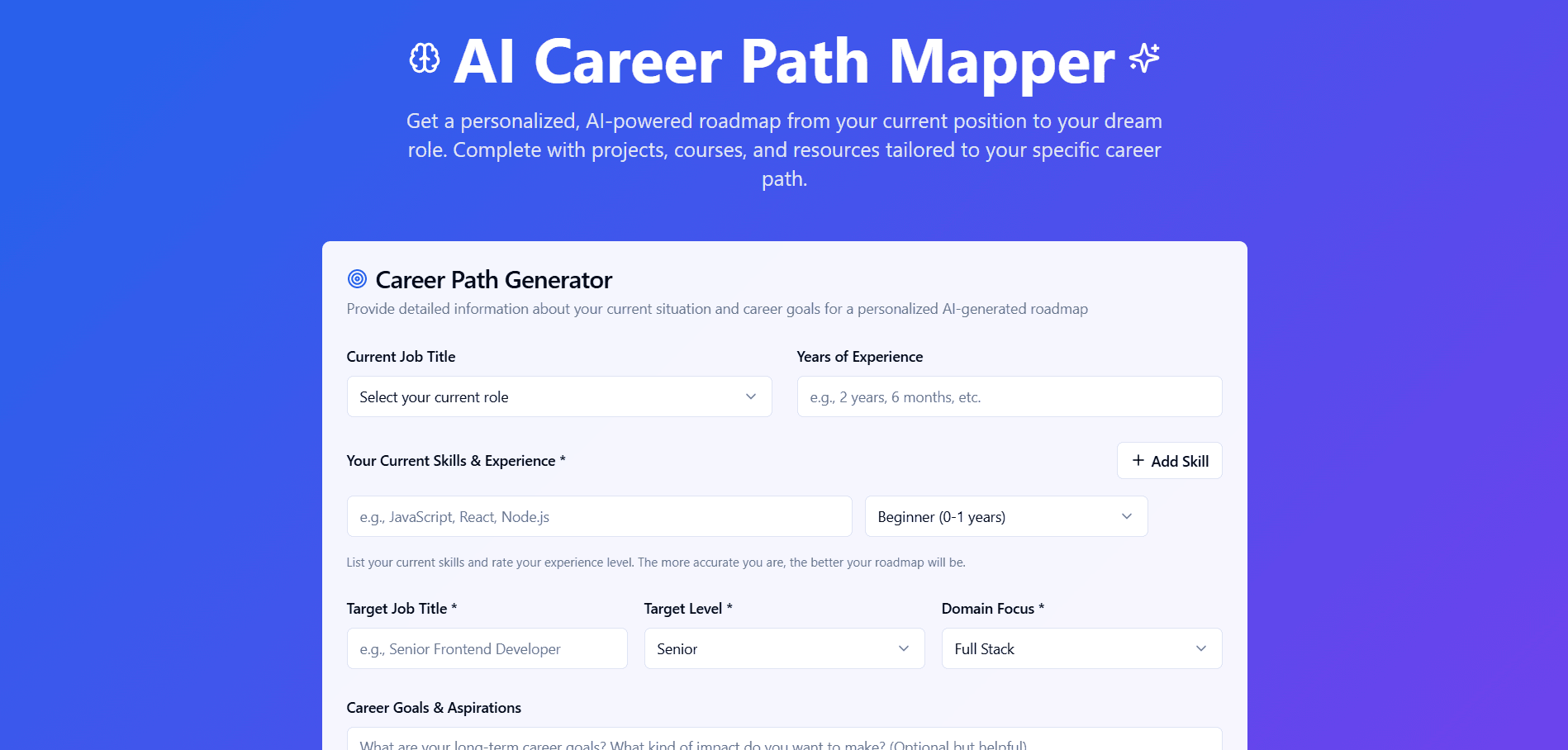 AI Career Path Mapper