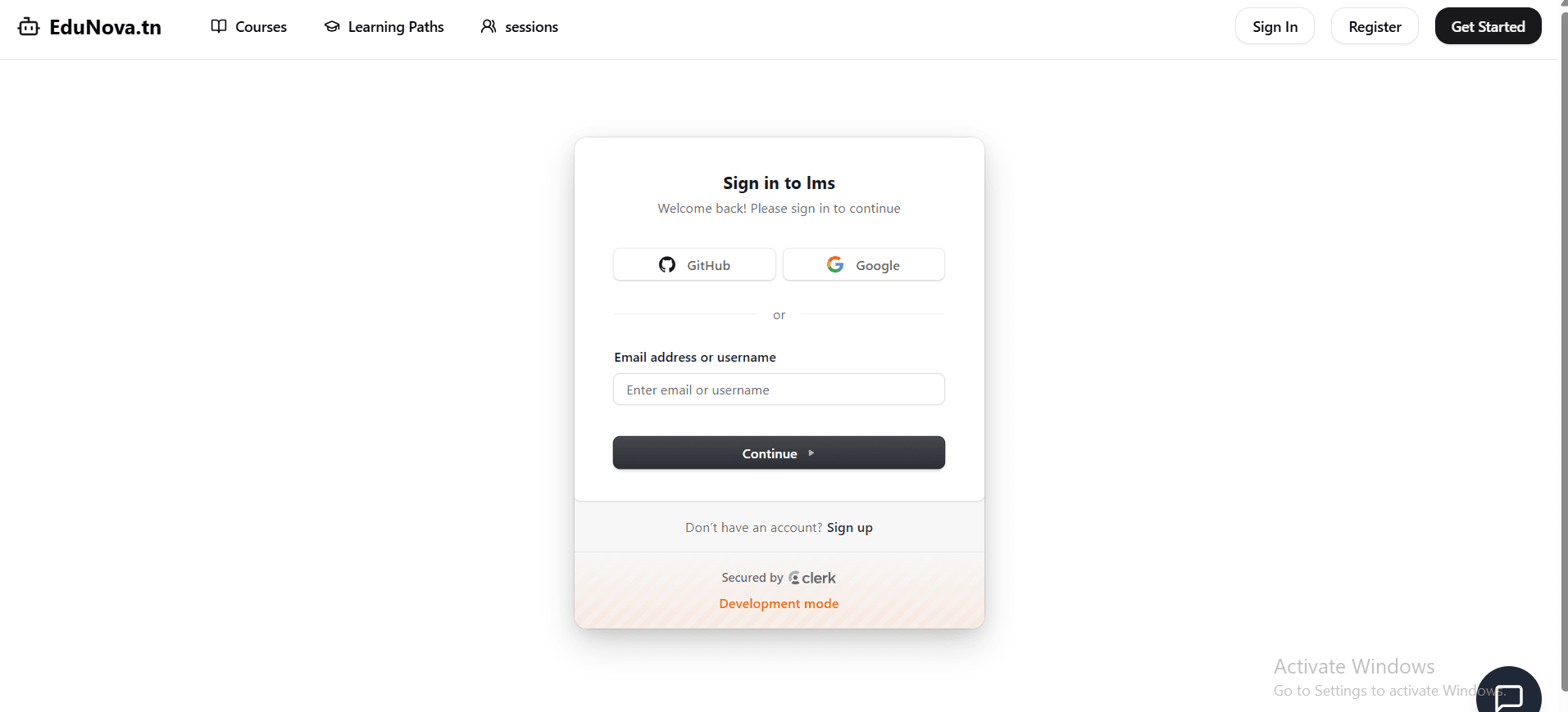 EduNova — LMS with AI & WebSocket interface view 2