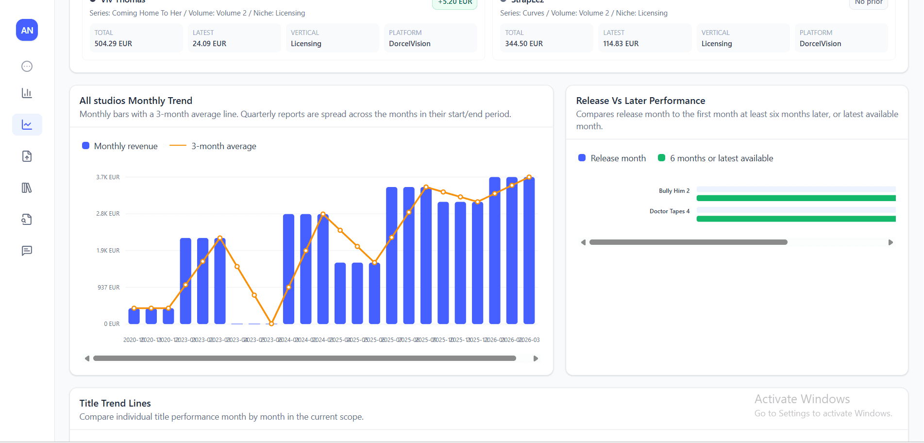 Invoice Parsing & KPI Reporting Dashboard interface view 4