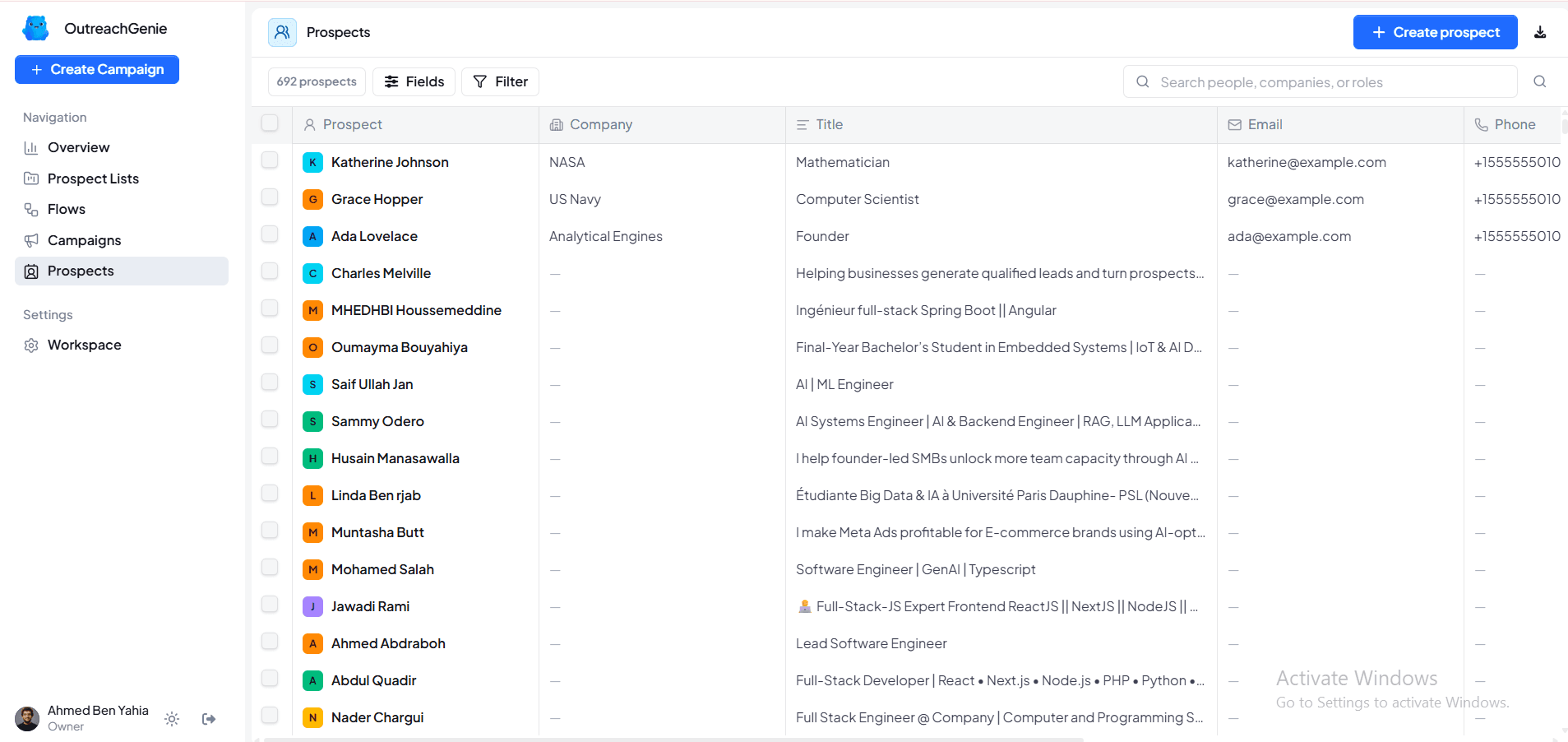 Outreach Genie — LinkedIn Outbound SaaS interface view 6